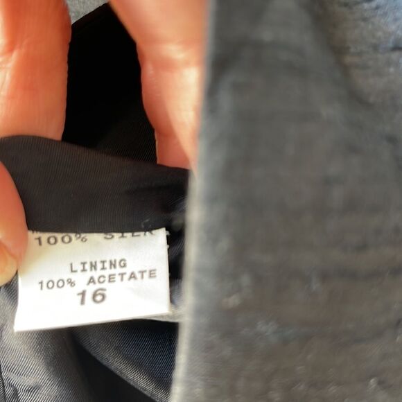 Saks Fifth Avenue Raw Silk FOLIO Collection Blazer - Picture 7 of 11